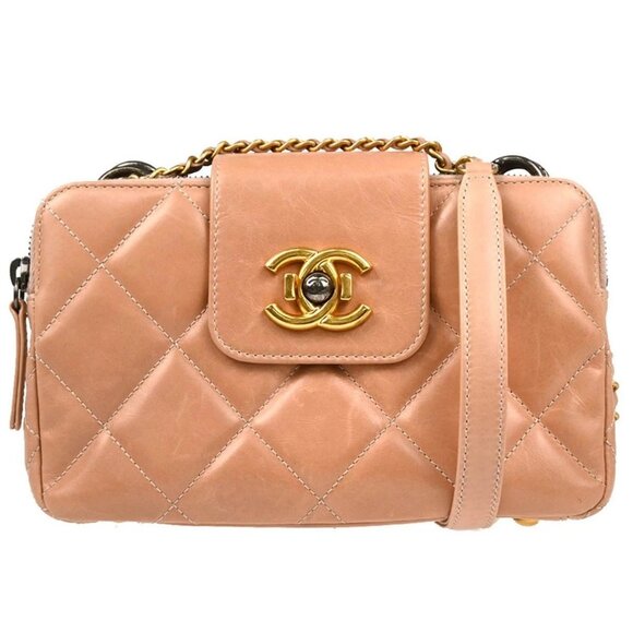 Chanel Beige Calfskin Daily Walk Double Zip Shoulder Bag - Picture 1 of 12